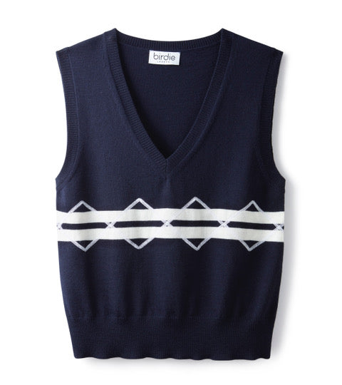 Tank in navy & soft white