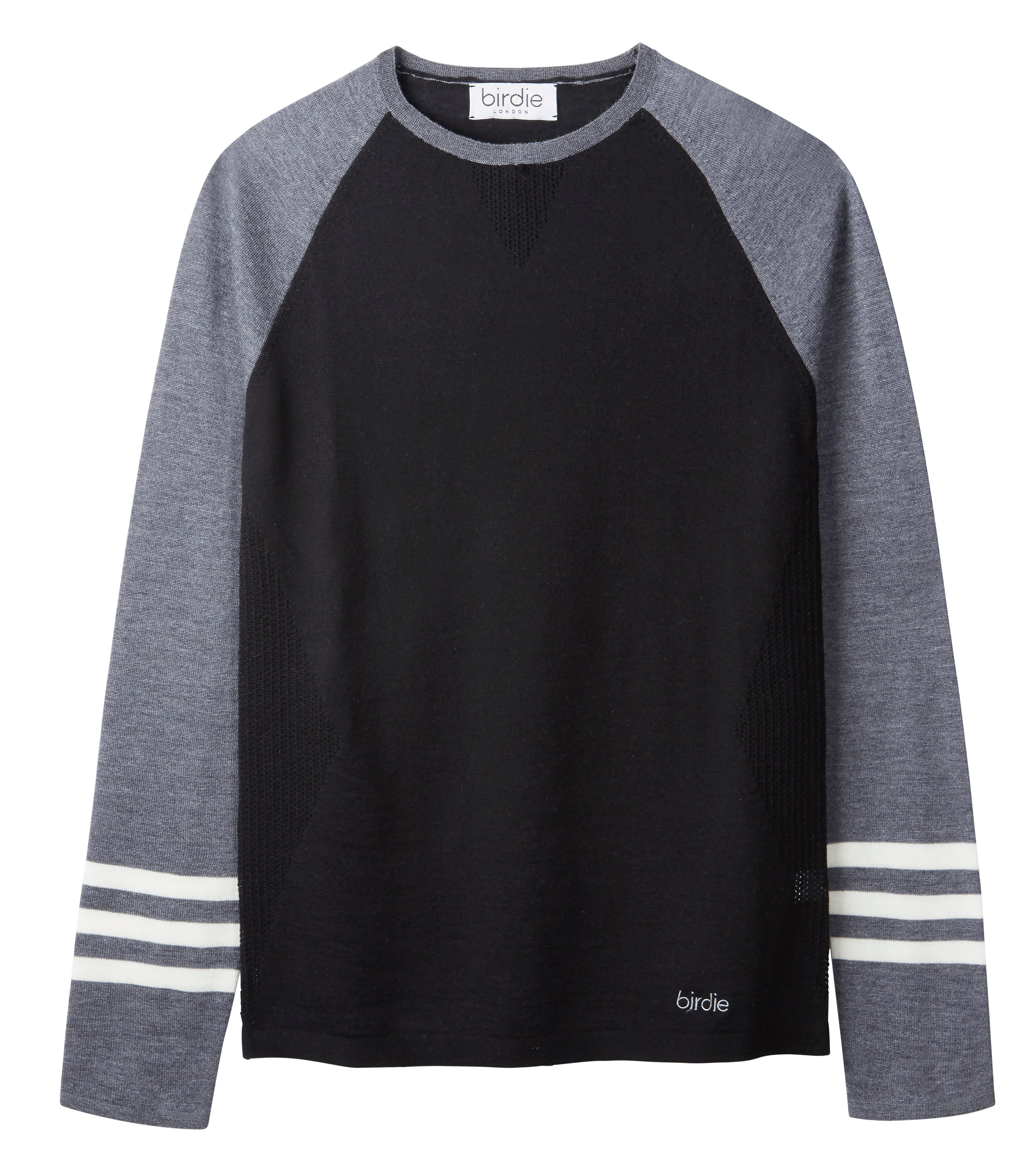 Under-Birdie base layer in black, graphite & soft white