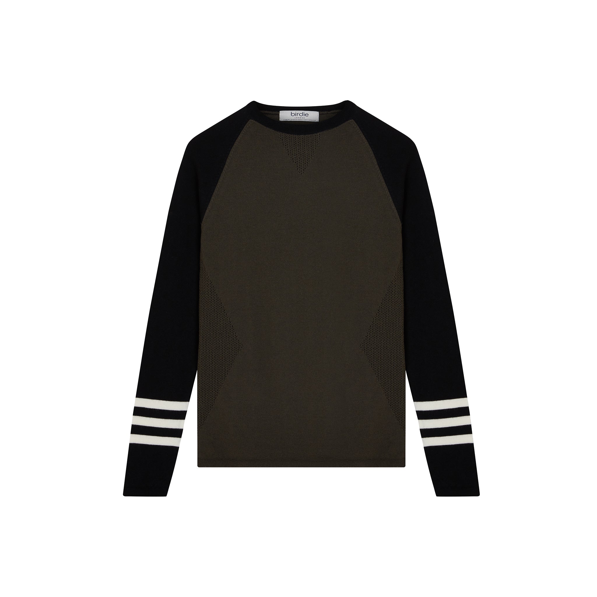 Under-Birdie base layer in black, khaki & pale cream