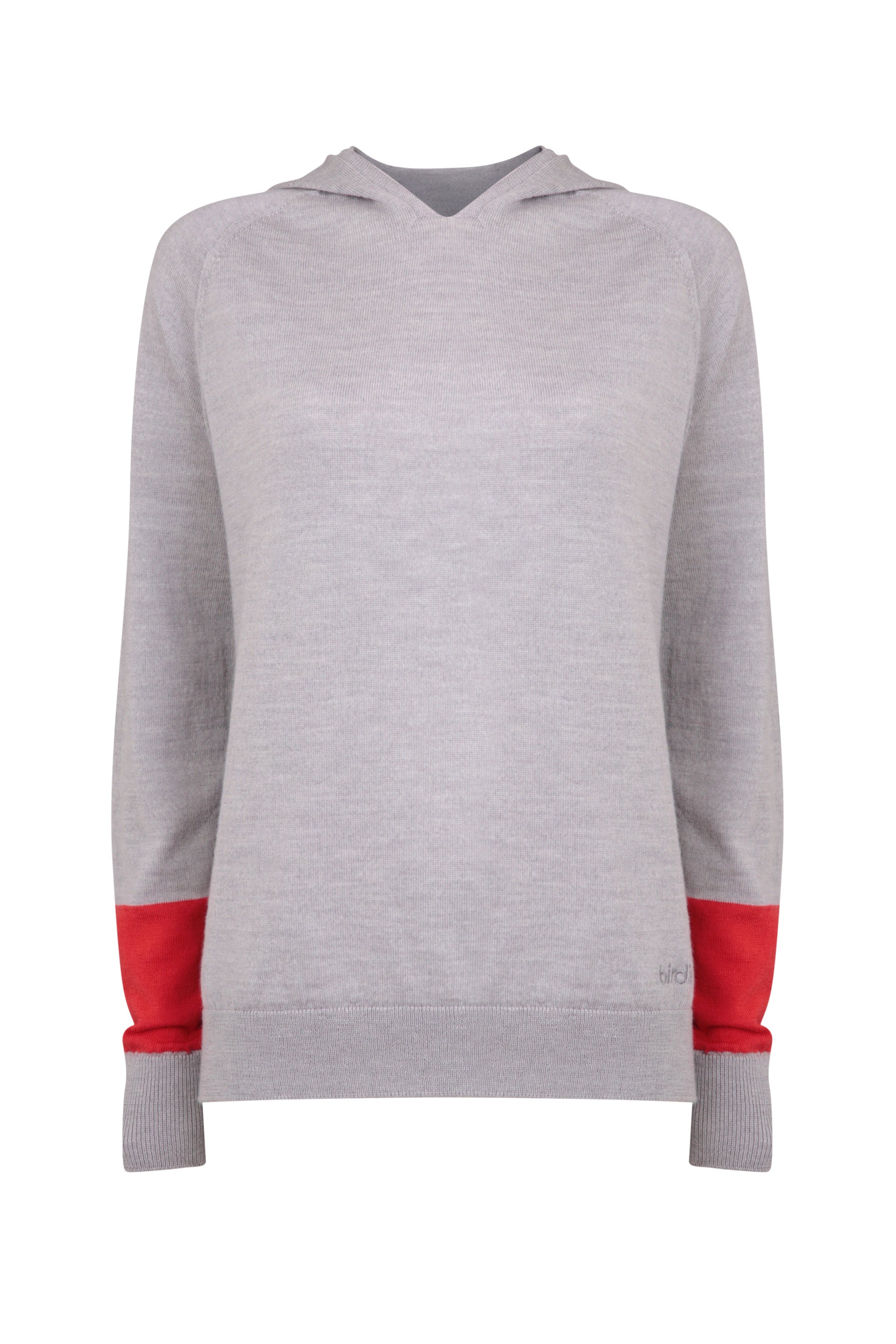 Ladies hoodie jumper in light grey