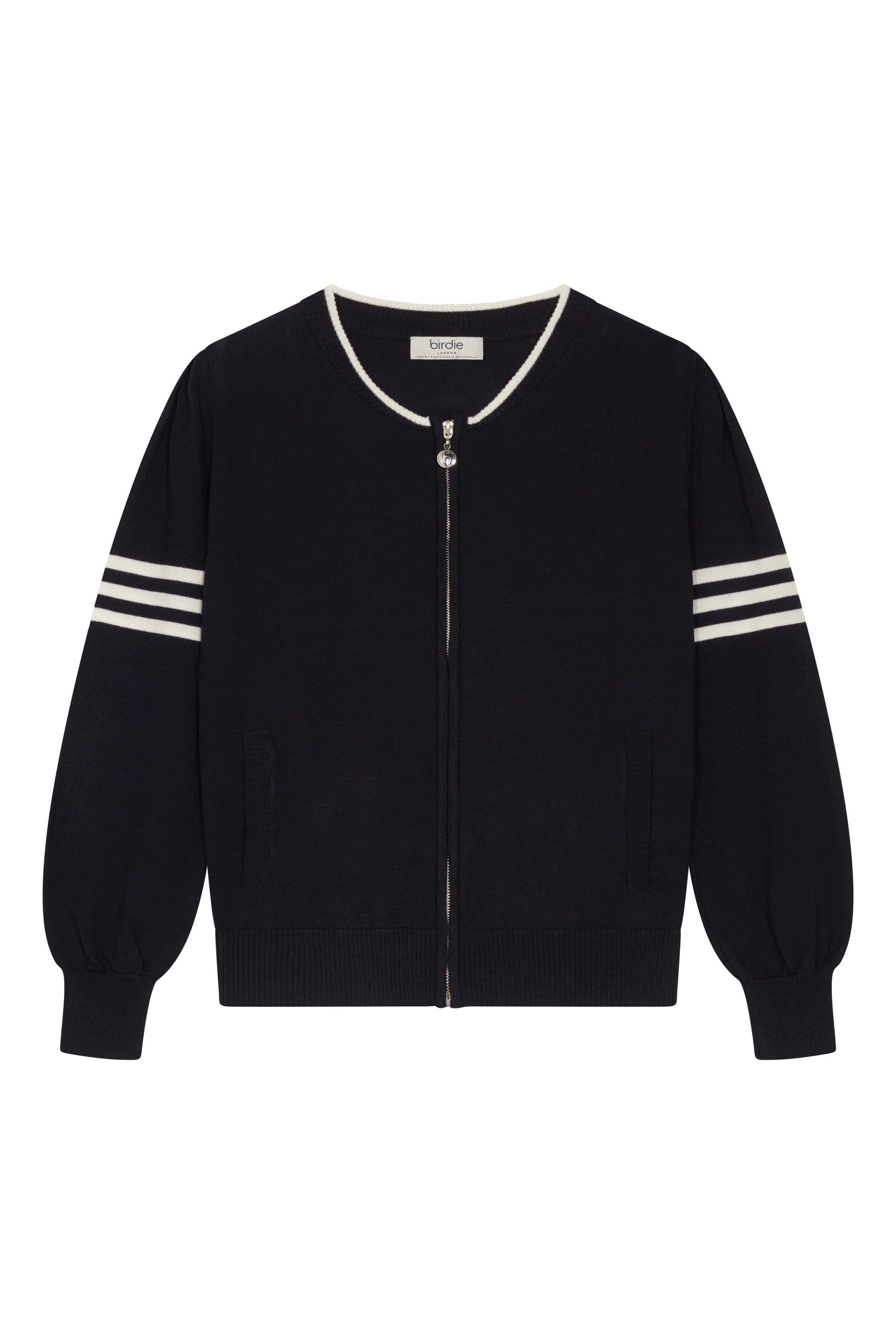 Birdie Ladies Bomber Navy Blue & Soft Cream