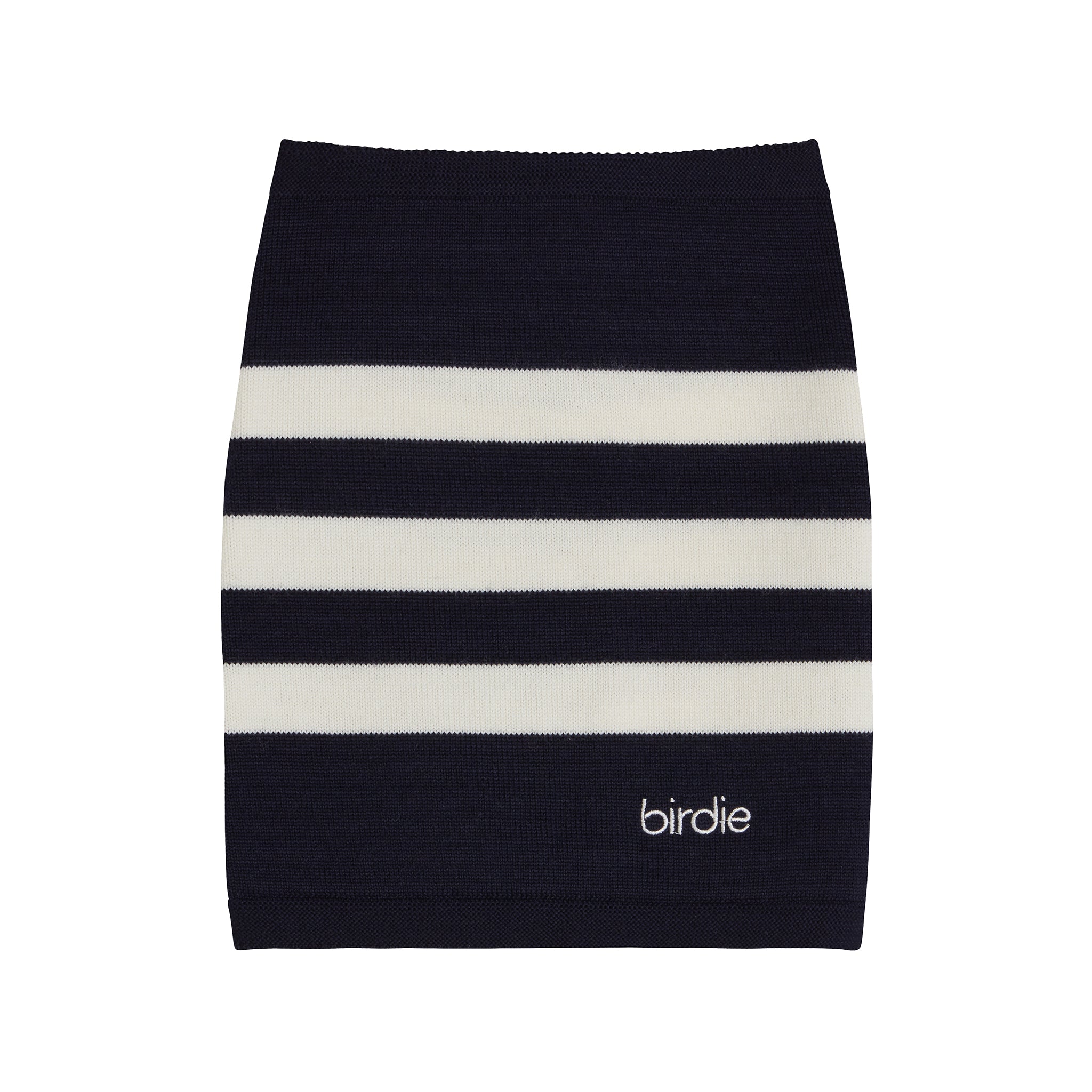 Snood in dark navy & pale cream