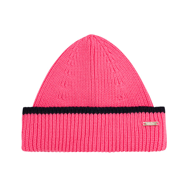 Bright Pink & Navy Beanie