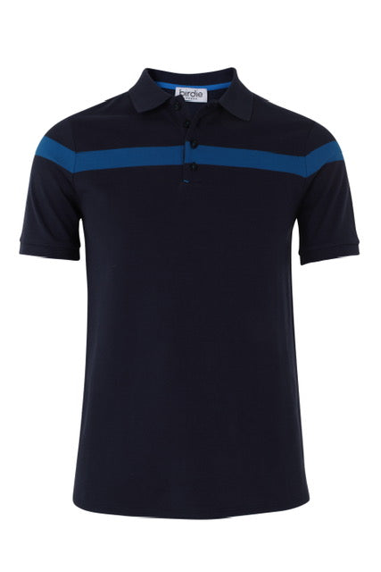 Mens polo shirt in navy & blue